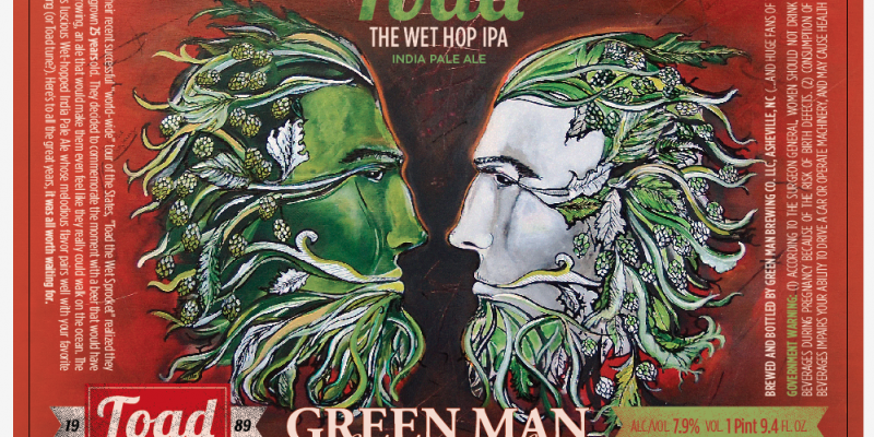 Green Man Beer Label in Collab with Toad the Wet Sprocket