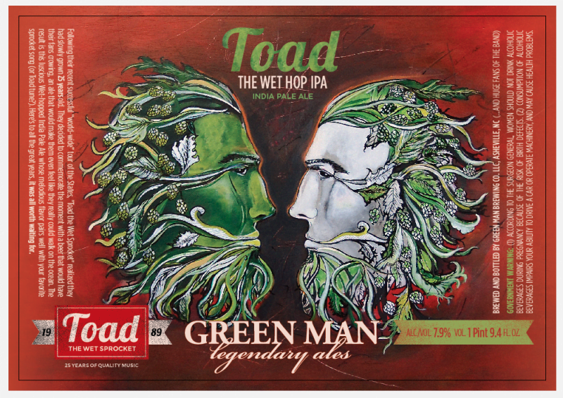 Green Man Beer Label in Collab with Toad the Wet Sprocket