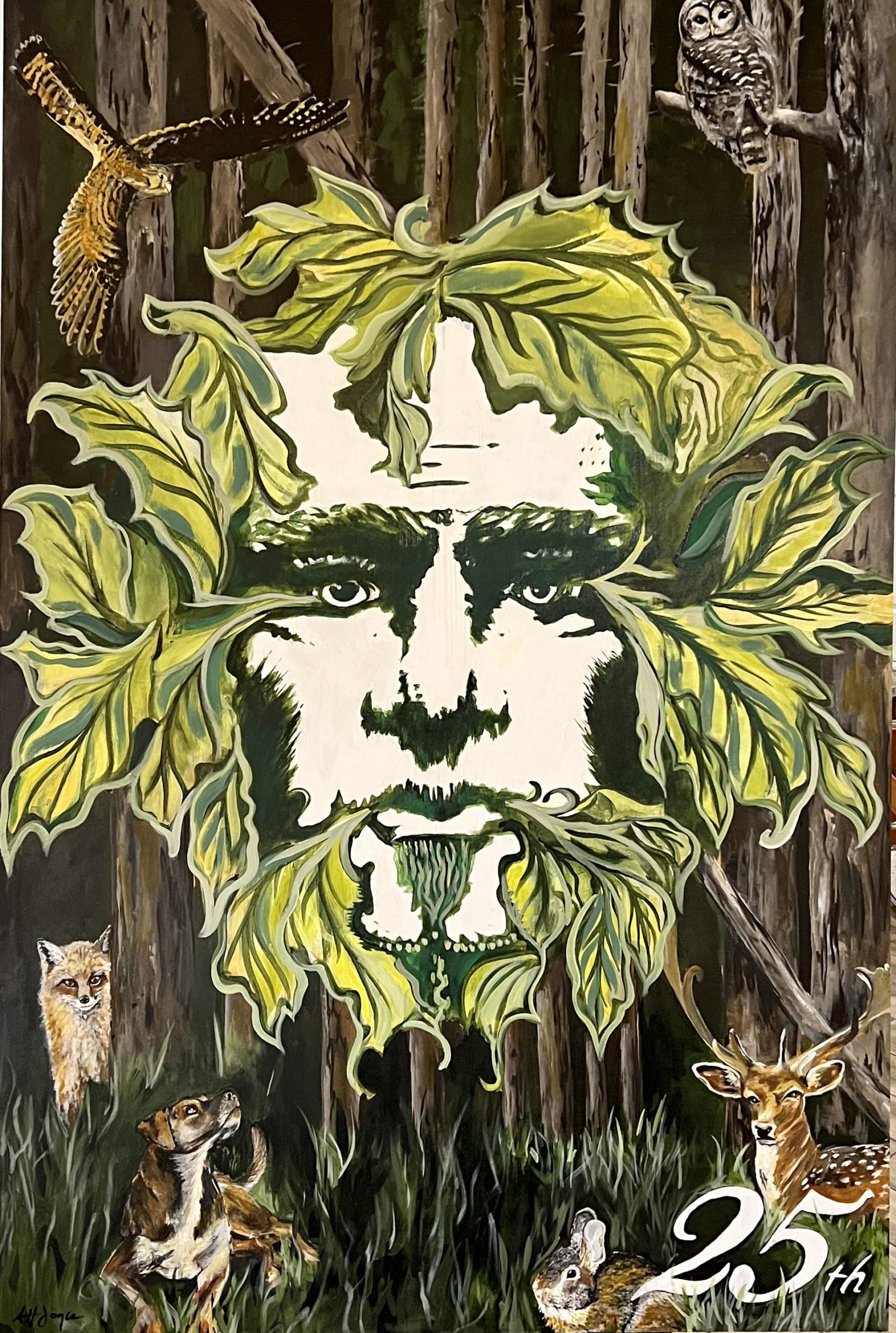 Green Man 25th Anniversary Painting