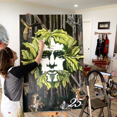 Green Man 25th Anniversary Painting