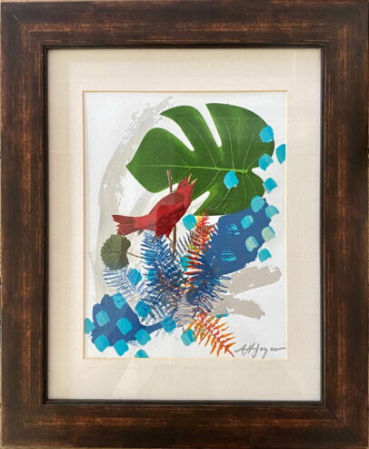 "Mixed-Media Cardinal"